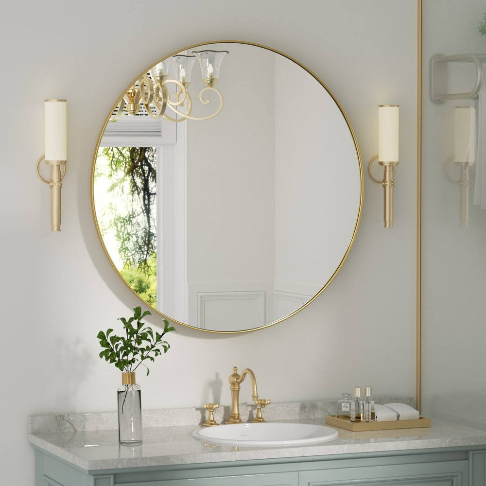 Clavie Bathroom Mirror, 16x24 Bathroom Wall Mirror, Bathroom Vanity Mirror with Rounded Corner, Framed Mirror with Metal Frame, Size: 16 x 24, Silver