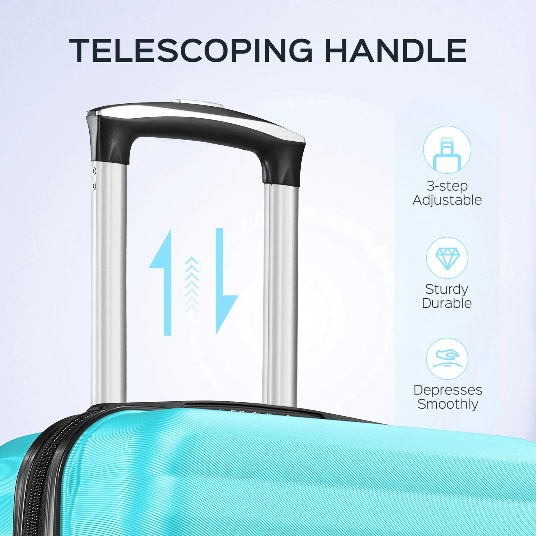 9 Piece Luggage Sets, Hard 20 24 28 in Luggage with 6 Pieces Organize Bags Travel Suitcases Sets with Wheels, Rosé